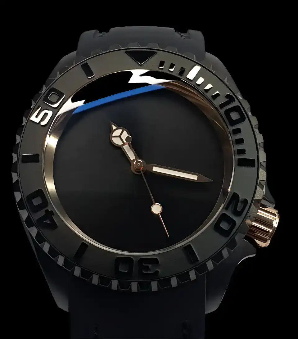 Seiko Custom Mod Skx007 Blackout Ghost Watch - Wristwatch